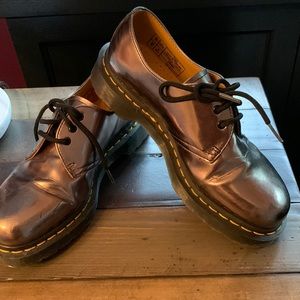 Bronze Doc Marten lace shoes